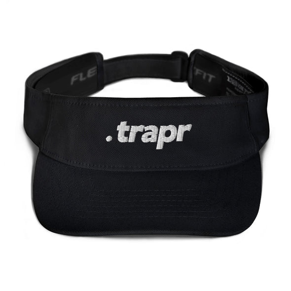"Trapr Classic White Font" Visor | trapr clothing | trap & streetwear shop