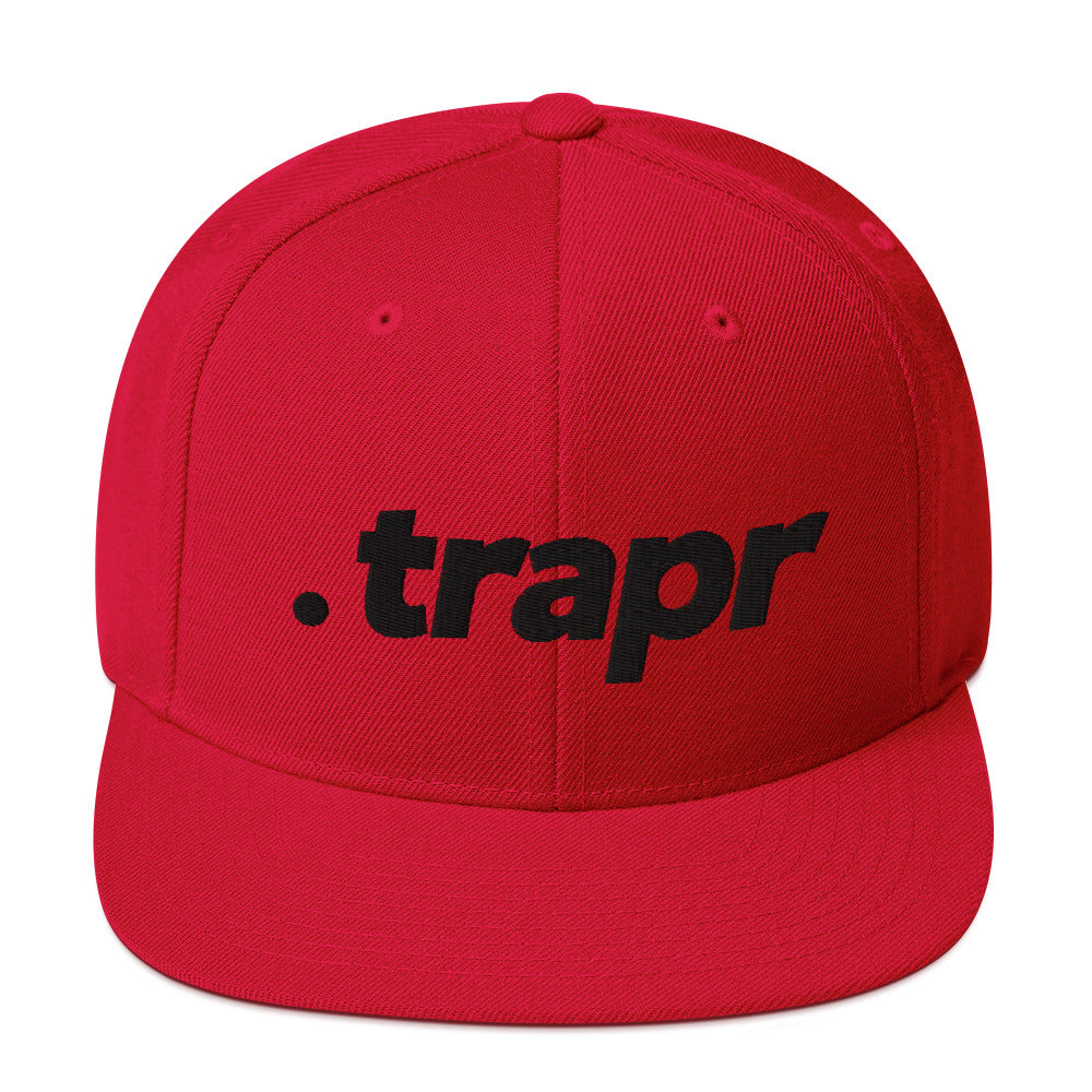 "Trapr Classic Black Font" Snapback Hat | trapr clothing | trap & streetwear shop