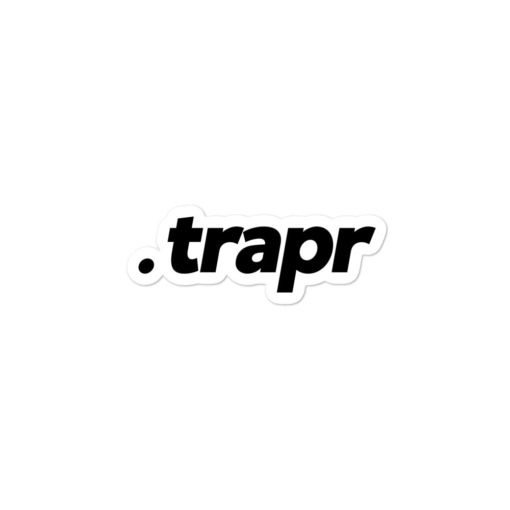 "Trapr Font" Sticker | trapr clothing | trap & streetwear shop